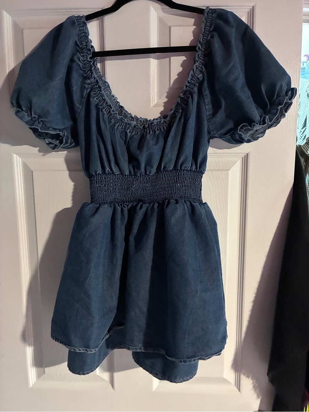 Soft denim skort